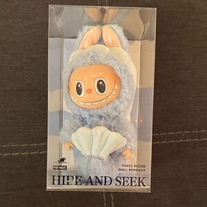 Hide and Seek Blue Vinyl Plush Doll Pendant
